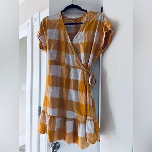 Fall Yellow Plaid Dress